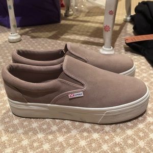Superga slip on platform sneakers